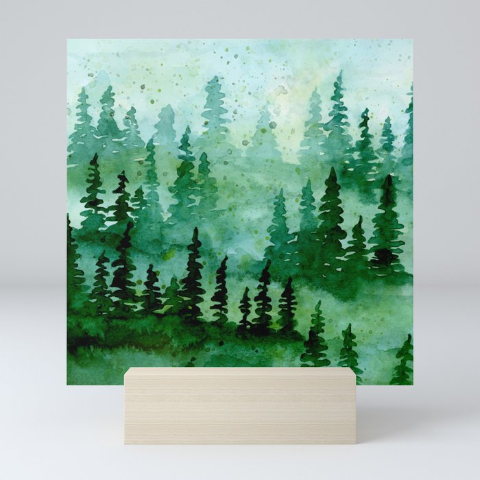 Deep in the pine woods Mini Art Print