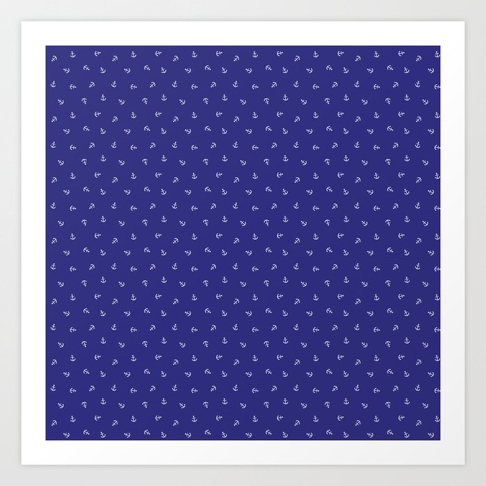 Mini Anchors in the Blue Art Print