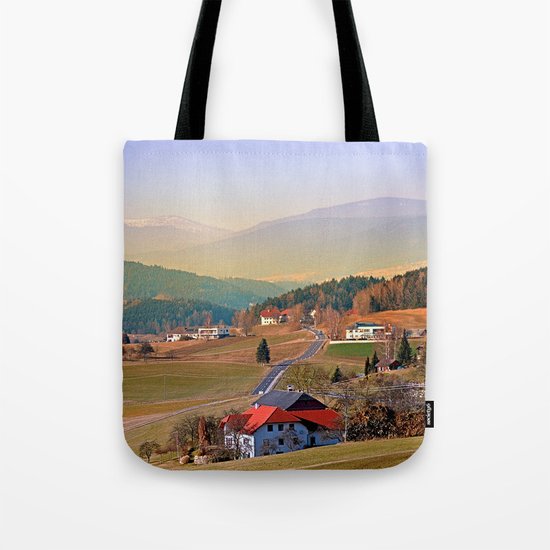 Country road in amazing panorama | landscape photography Tote Bag