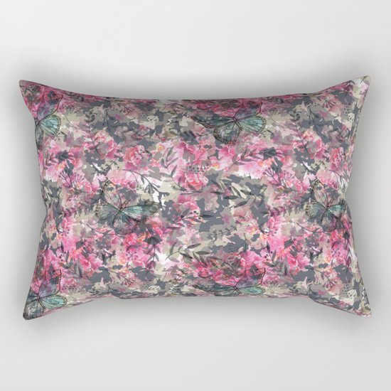 Butterfly in the Garden Rectangular Pillow