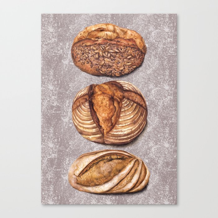 Freshly Baked Bread - Bread Lovers Artwork  Canvas Print