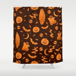 Halloween Seamless Pattern  Shower Curtain