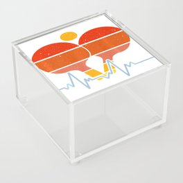 Table Tennis Ping Pong Heartbeat Acrylic Box