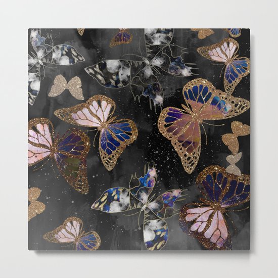 Cosmic Butterflies Metal Print