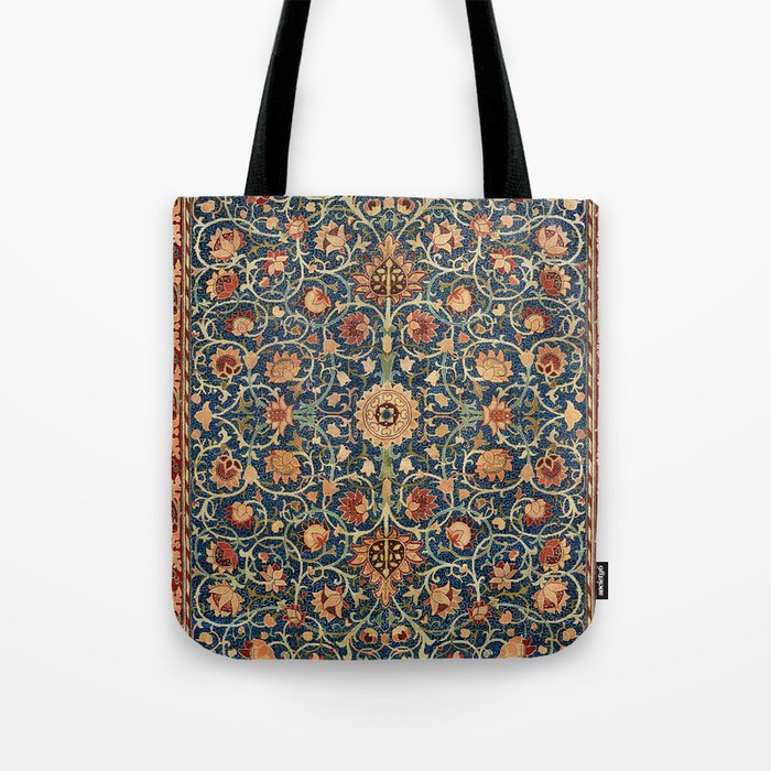 William Morris Floral Carpet Print Tote Bag