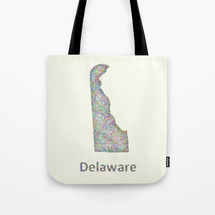 Delaware map Tote Bag