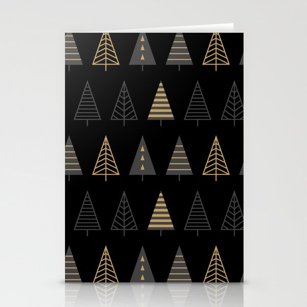 MODERN CHRISTMAS TREES 2 Stationery Cards