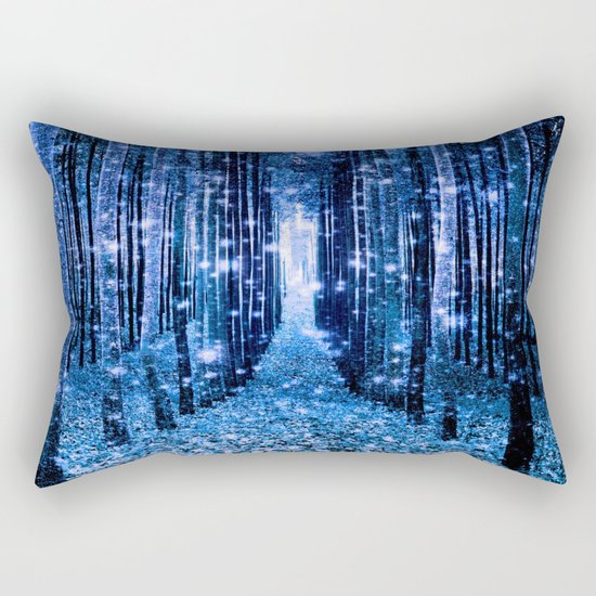 Magical Forest Bluest Blues Rectangular Pillow