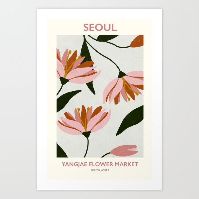 Yangjae Flower Market Art Print