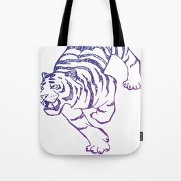Blue Tiger Tote Bag