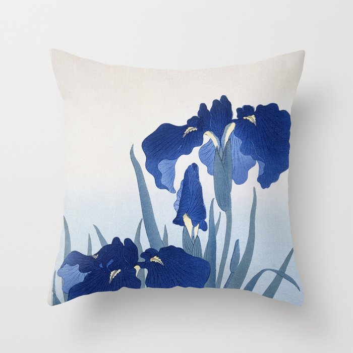 Iris Flowers Throw Pillow