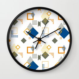 Geometric Pop Art Pattern Wall Clock