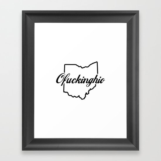 Ofuckinghio (plain) Framed Art Print