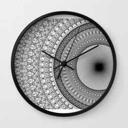 64 Wall Clock | Illustration, Cartoon, Abstract, Graphicdesign, Comic, Concept, Oil, Acrylic, Stencil, Black And White 