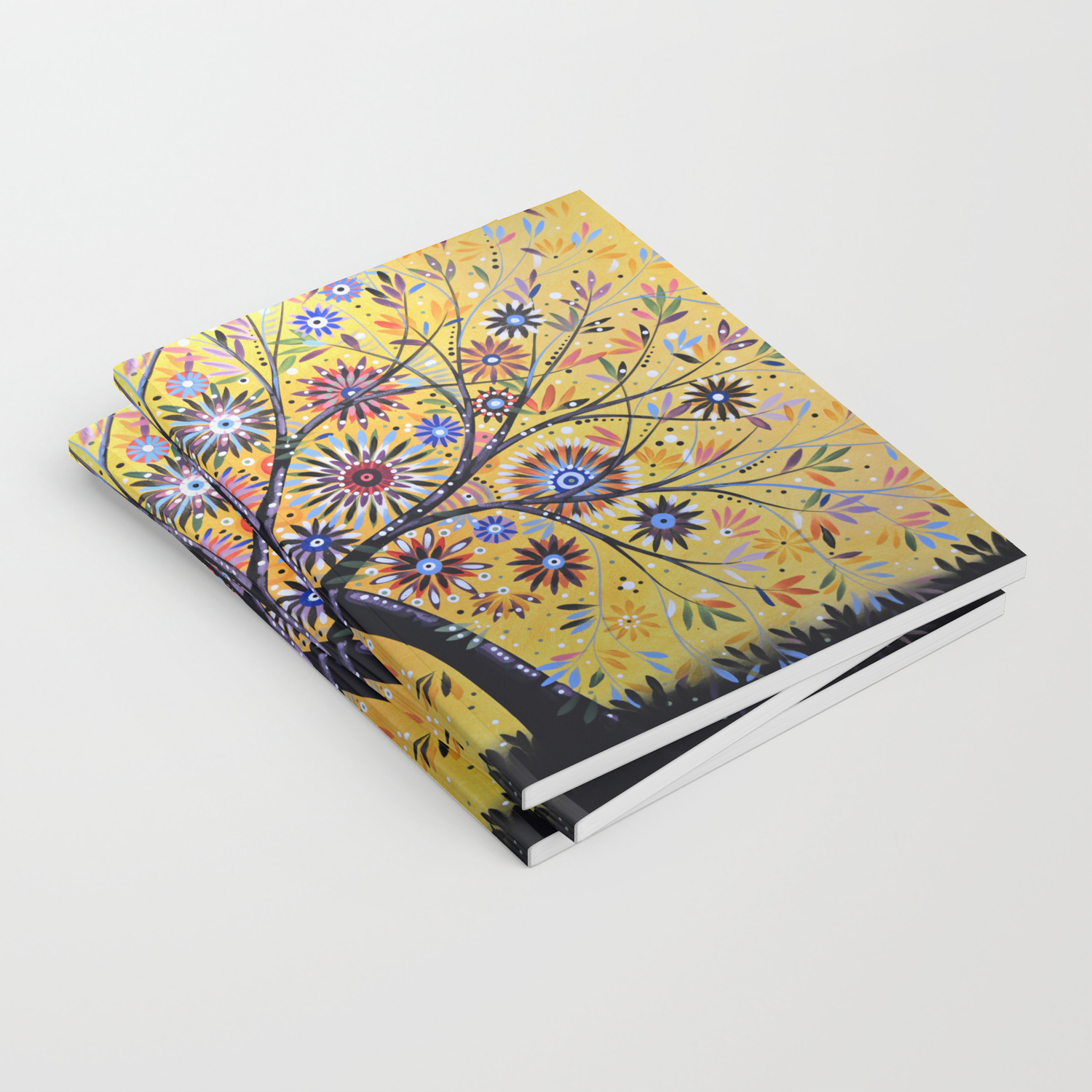 Abstract Art Landscape Original Painting Flowering Tree