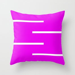 Abstract Minimal Retro Stripes Pink Throw Pillow