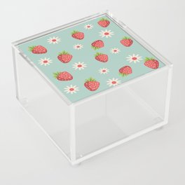 Flowers & Strawberries Acrylic Box