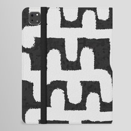 ethnic pattern vintage black and white_5 iPad Folio Case