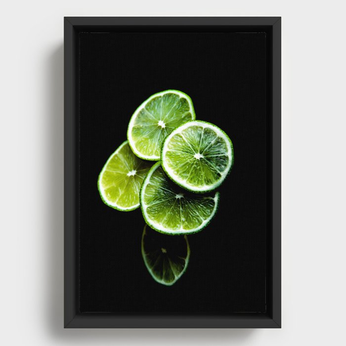 lemon lima Framed Canvas