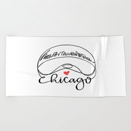 Chicago Cloud Gate "Bean" Beach Towel