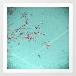 A Kiss in the Sky Art Print | Vintage, Cassiabeck, Nature, Curated, Romantic, Blue, Vapourtrail, Love, X, Kiss 