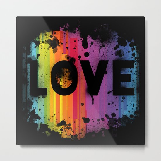 For Love - Black Background Metal Print