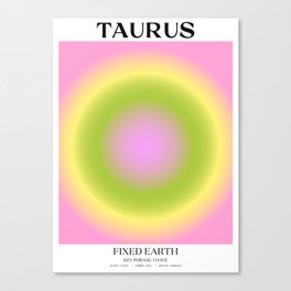 Taurus Gradient Print Canvas Print