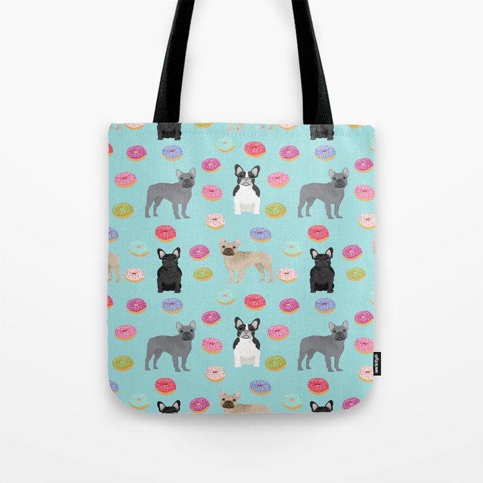 French Bulldog donuts cute dog breed must have gifts for frenchie owners Tote Bag