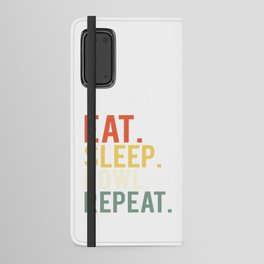 Eat. Sleep. Bowl. Repeat. Android Wallet Case