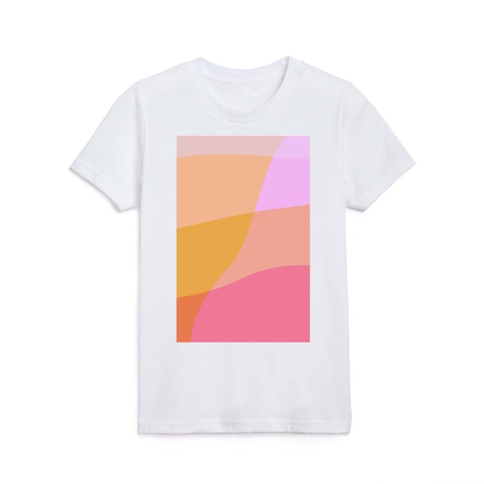 Abstract Pink and Yellow Pastel Kids T Shirt