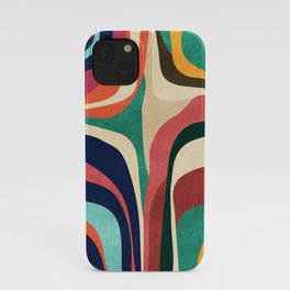Impossible contour map iPhone Case | Other, Illustration, Painting, Expressionism, Vector, Colorful, Whimsical, Digital, Vintage, Flow 