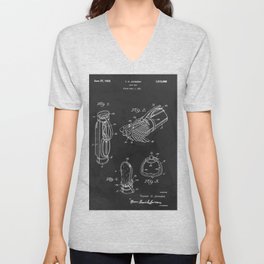 Golf Bag 1933 Patent V Neck T Shirt