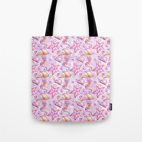 Pink Seahorses #2 Tote Bag