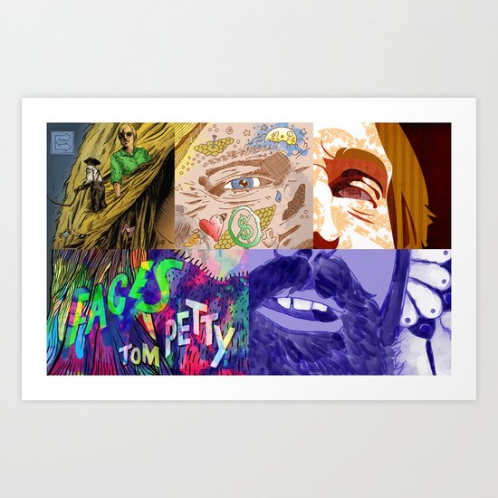 "Faces - Petty" by Blackard, Boehm, Fiche, Livengood, & McCarthy Art Print
