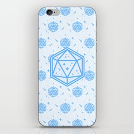 Blue D20 DND Dungeons & Dragons Dice iPhone Skin