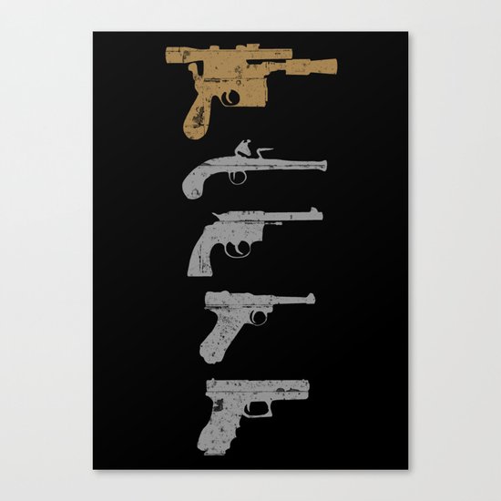 A long time ago with a blaster far, far away... Canvas Print