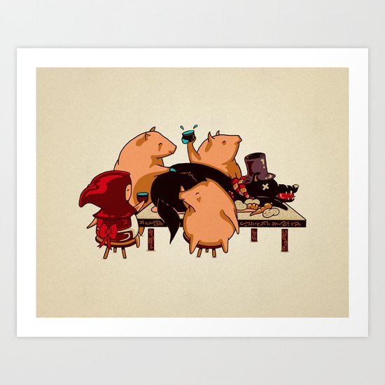 Dinner With Friends Art Print