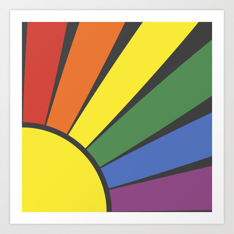 Rainbow Sun Rays Art Print By Society6comanastasia Society6