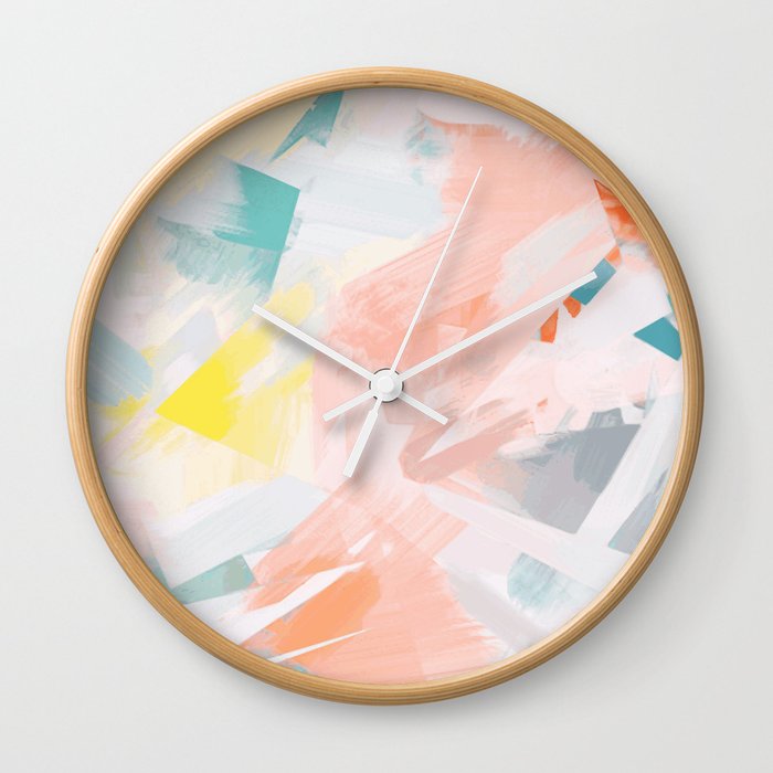 Pastel Splash Wall Clock