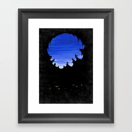 Forest in the night Framed Art Print
