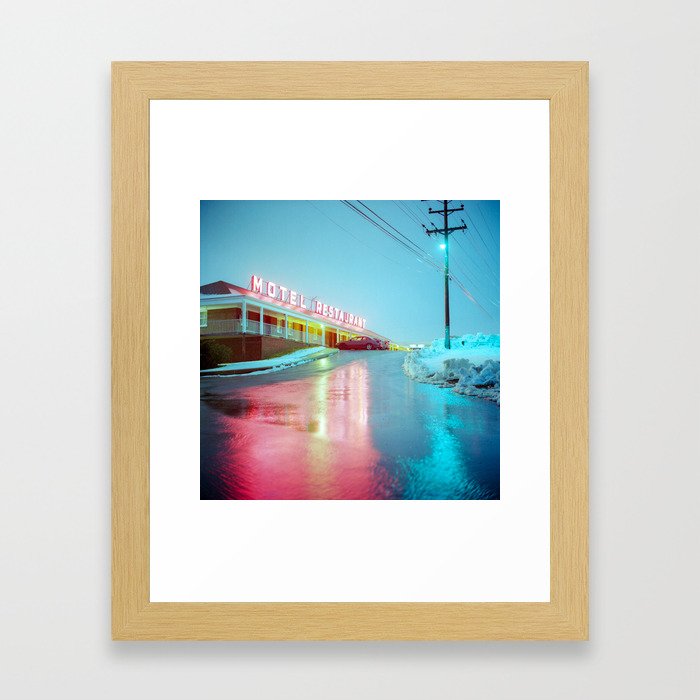 Motel Restaurant Framed Art Print