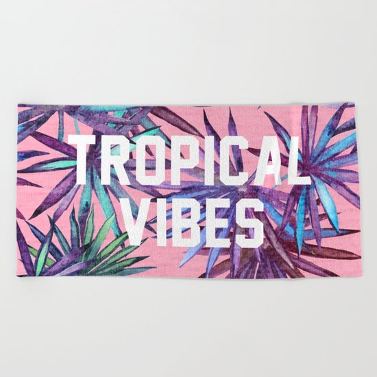 Tropical Vibes Beach Towel