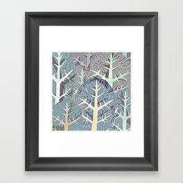 SAMMAL design - frozen green forest Framed Art Print