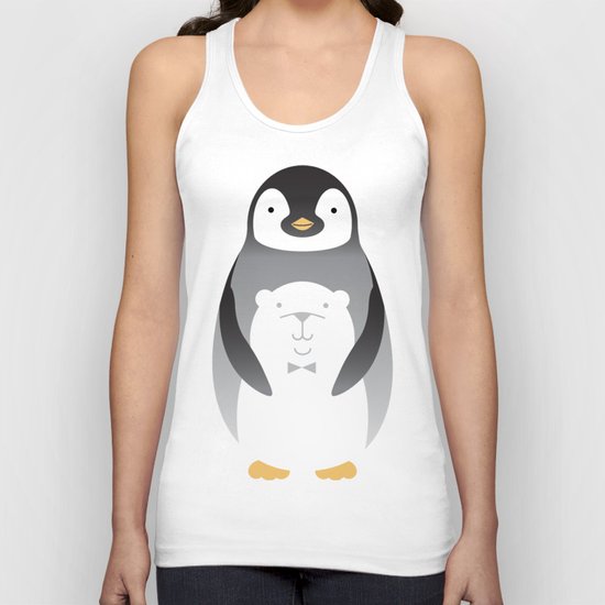 My belly is a polar bear 2 Unisex Tank Top