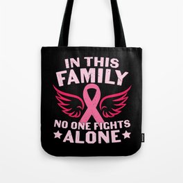 Family Breast Cancer Awareness Tote Bag
