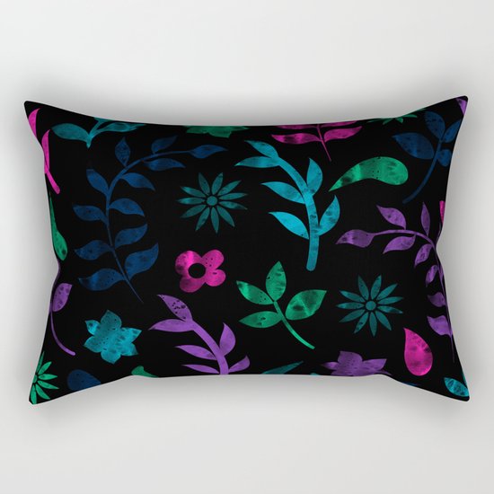 Seamless Flower Pattern III Rectangular Pillow