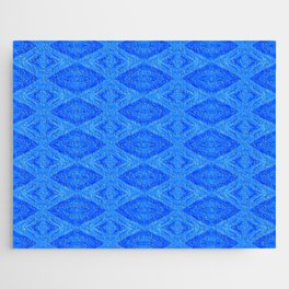 abstract pattern with gouache brush strokes in blue colors Jigsaw Puzzle