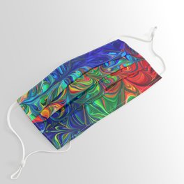 Colorful Abstract Psychedelic Liquid Face Mask