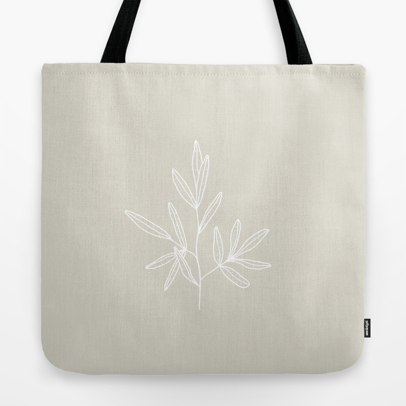 The Single Olive Branch Tote Bag By Bexley Society6