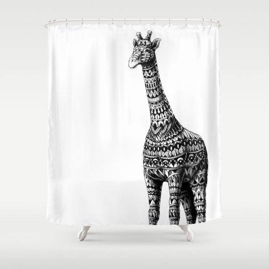 Ornate Giraffe Shower Curtain